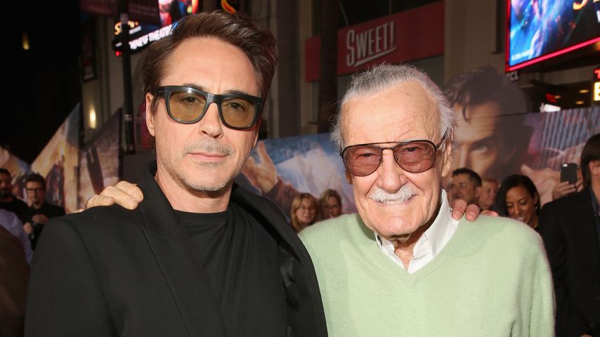 Robert Downey Junior und Stan Lee bei einer Premiere in Hollywood, Oktober 2016