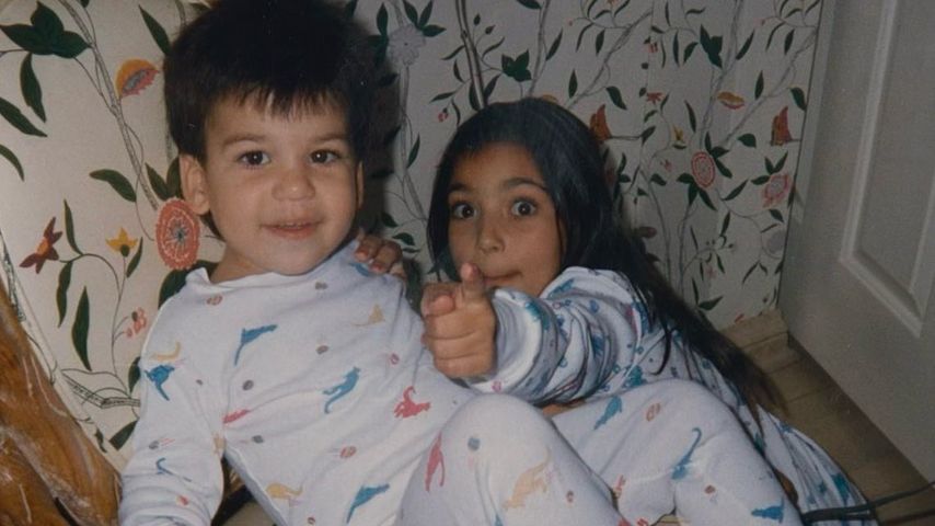 Robert Kardashian mit seiner Schwester Kim