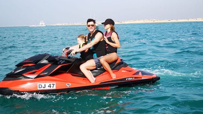 Robert Lewandowski mit seiner Frau und Tochter Laura