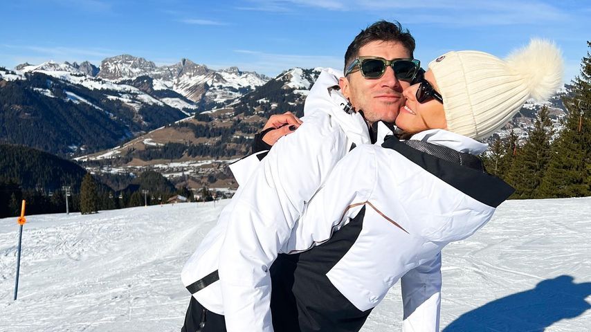 Robert Lewandowski und seine Frau Anna im Januar 2022