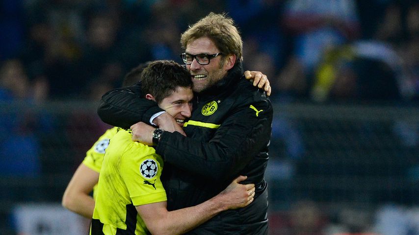 Robert Lewandowski und Jürgen Klopp, 2013