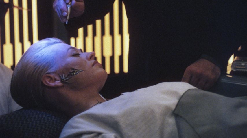 Robert Picardo und Jeri Ryan in der Sci-Fi-Fernsehserie "Star Trek: Voyager".