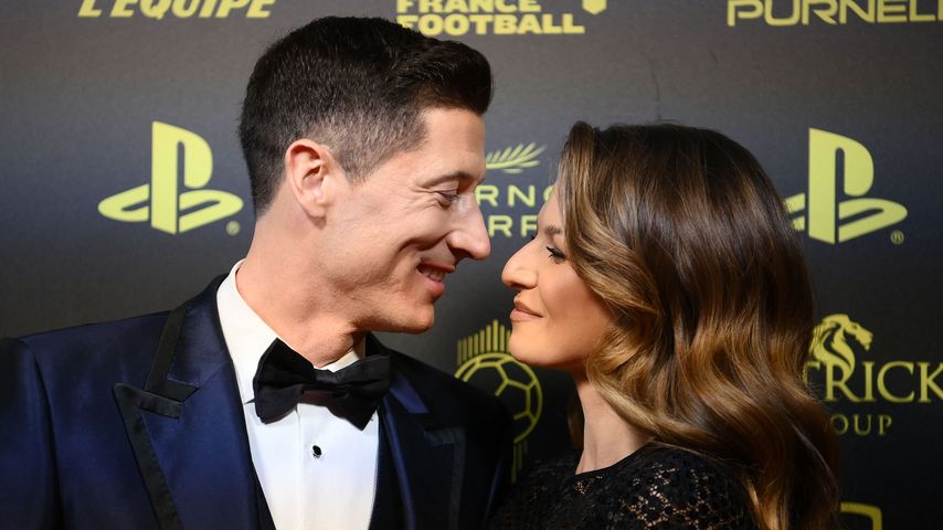 Robert Lewandowski und Frau Anna im November 2021