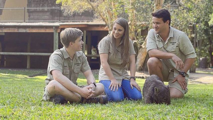 Robert und Bindi Irwin mit Chandler Powell