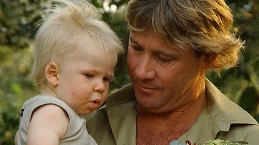 Robert Irwin als Kleinkind mit seinem Vater Steve