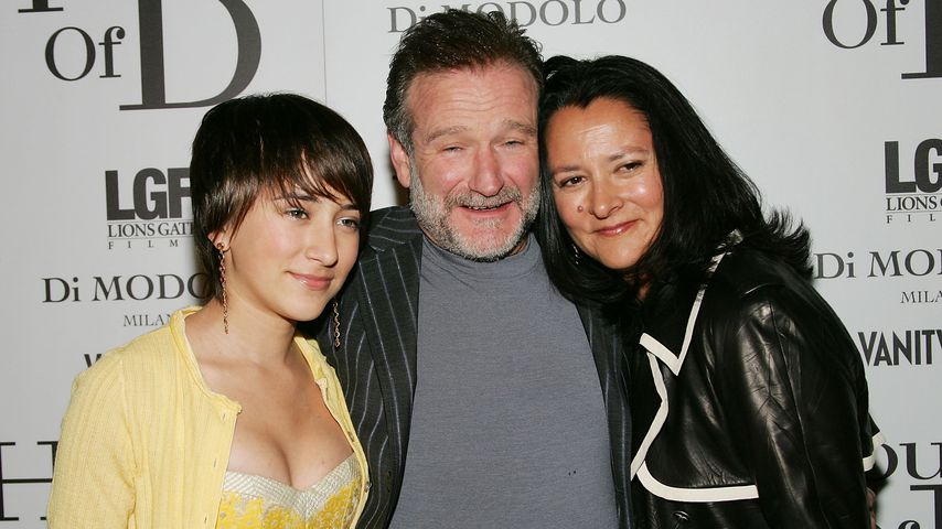 Robin Williams mit seiner Frau Marsha und seiner Tochter Zelda im Jahr 2005