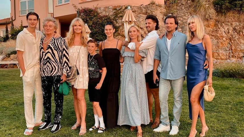Rod Stewart mit seinen Kindern