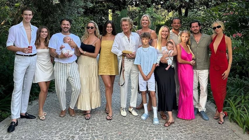 Rod Stewart mit seiner Familie