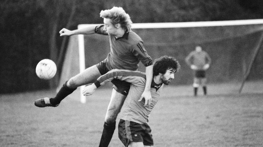 Rod Stewart 1997 während eines Fußball-Tuniers