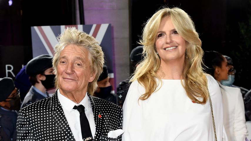 Rod Stewart und seine Ehefrau Penny Lancaster, Oktober 2021