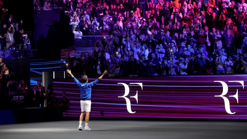 Roger Federer bei seinem letzten Tennis-Match in London, September 2022