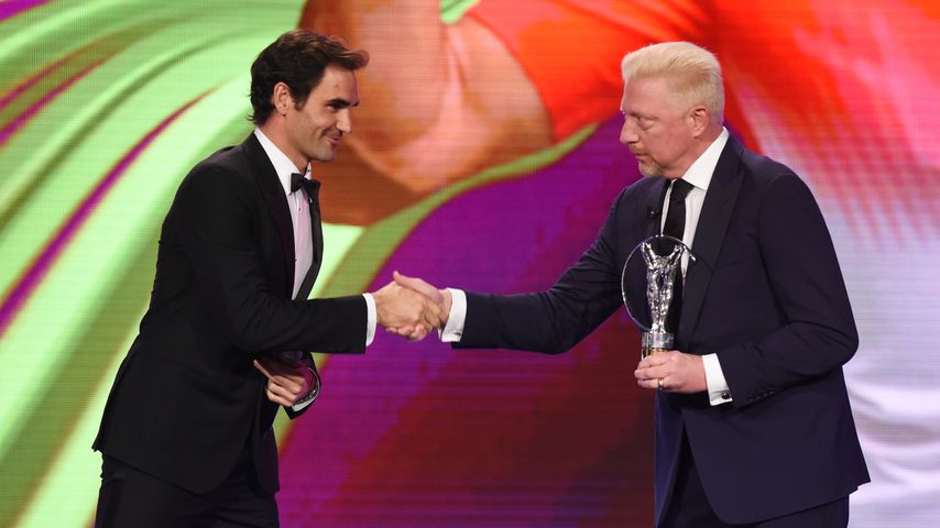 Roger Federer und Boris Becker bei den Laureus World Sports Awards 2018