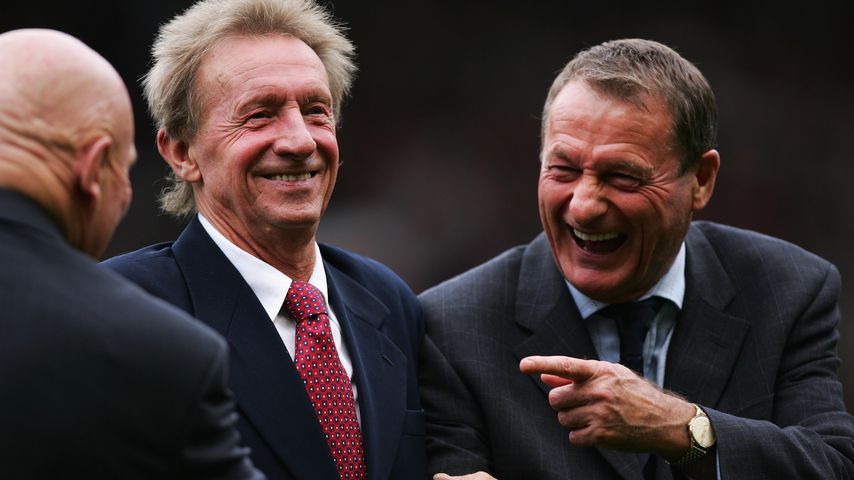 Fußballer Denis Law und Roger Hunt