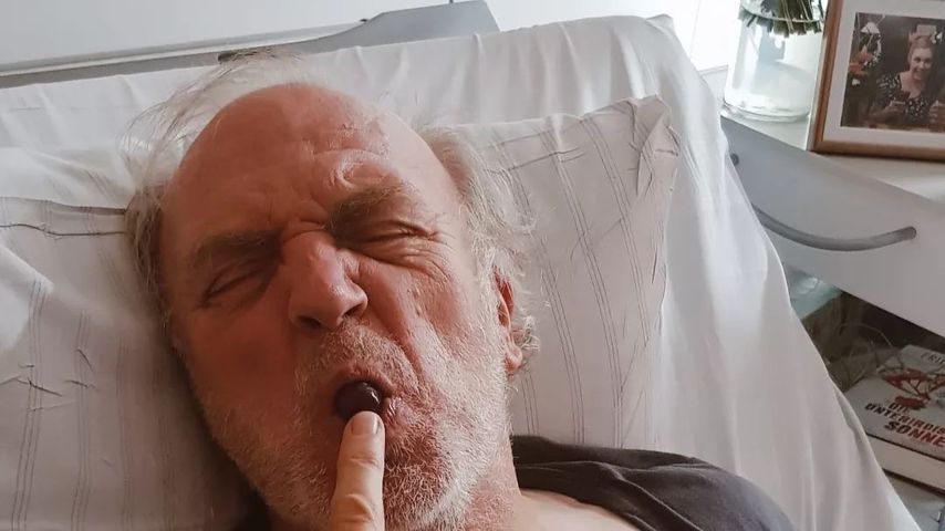 Roland Heitz im April 2022 im Krankenhaus