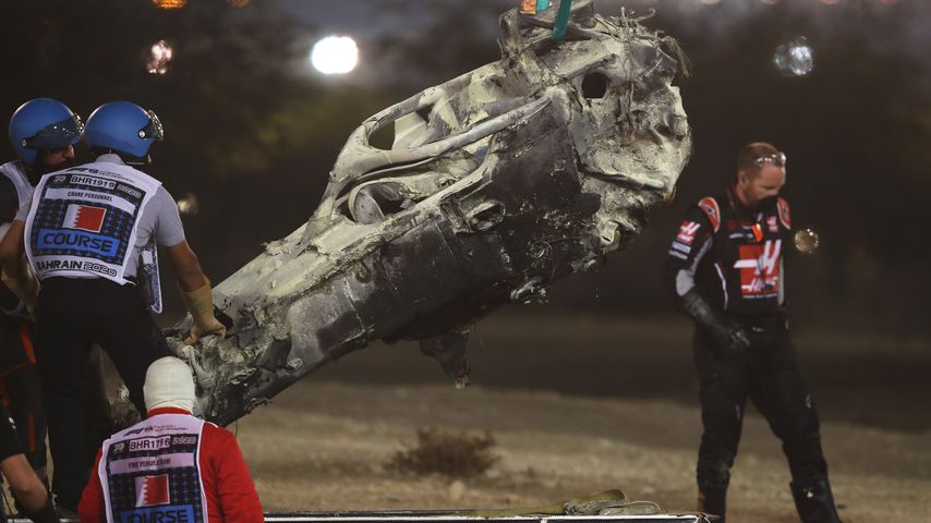 Romain Grosjeans Unfallwagen