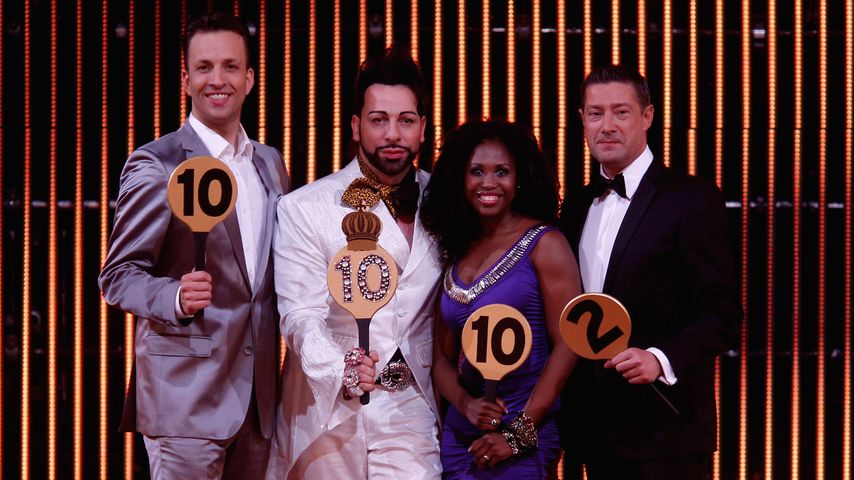 Roman Frieling, Harald Glööckler, Motsi Mabuse und Joachim Llambi 2011 bei "Let's Dance"