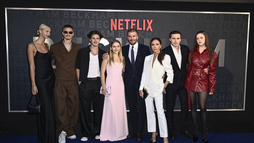 Romeo, Cruz, Harper, David, Victoria und Brooklyn Beckham, 2023