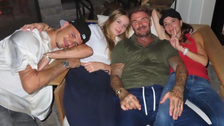 Romeo Beckham, Harper Seven Beckham, David Beckham und Victoria Beckham
