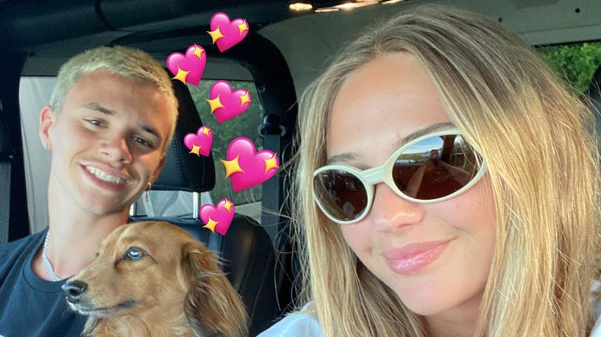 Romeo Beckham und seine Freundin Mia Regan im Juni 2021