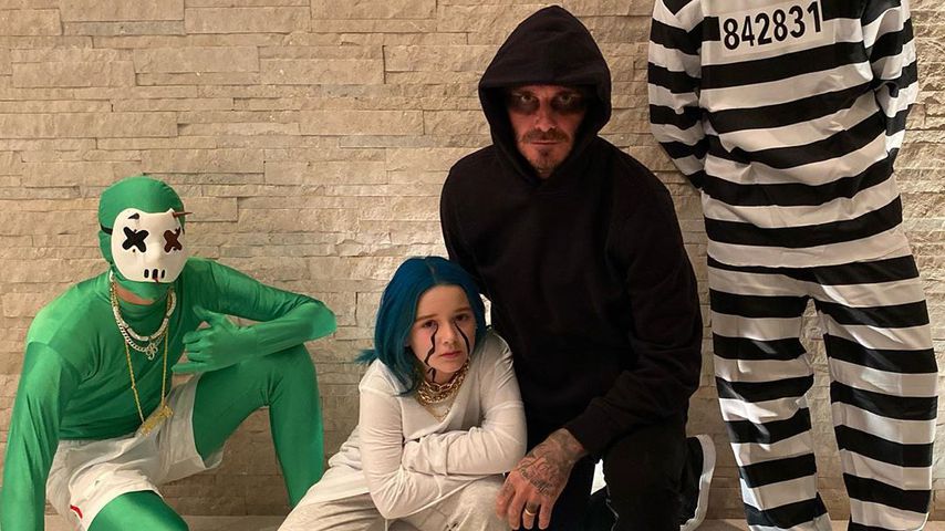 Romeo, Harper, David und Brooklyn Beckham an Halloween 2019