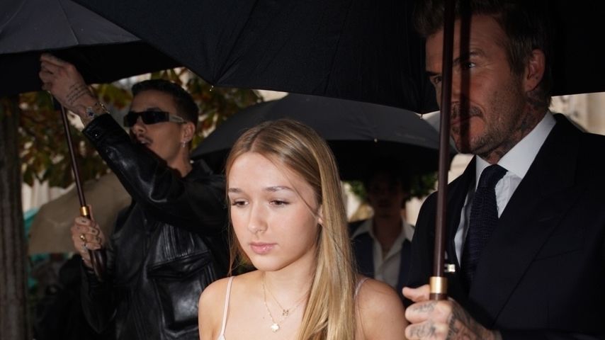 Romeo, Harper Seven und David Beckham, September 2024
