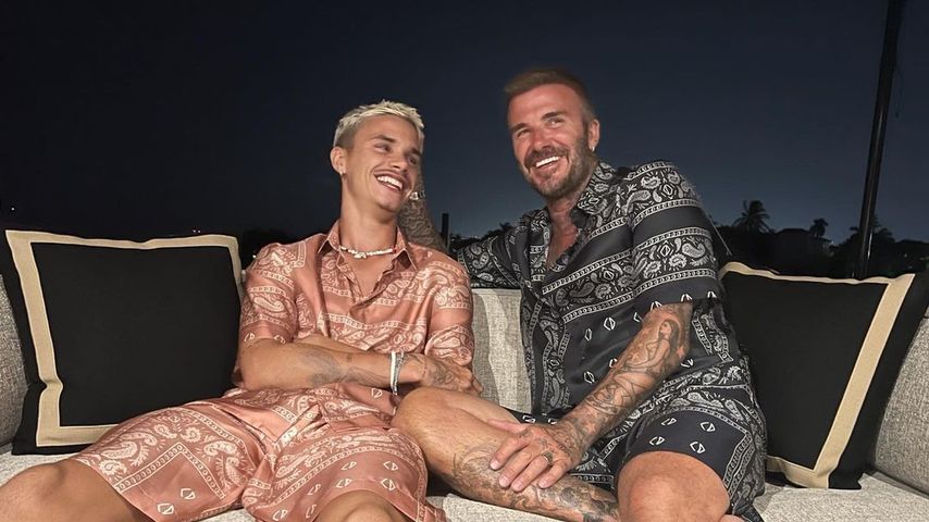 Romeo und David Beckham, August 2022