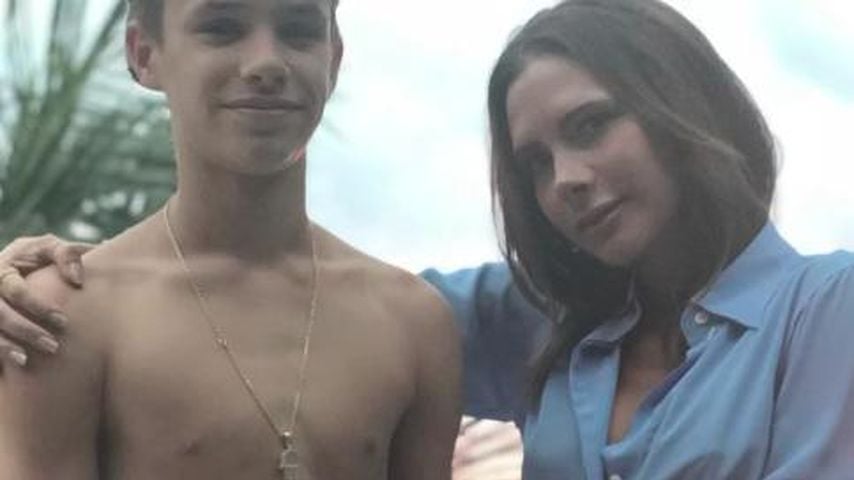 Romeo und Victoria Beckham