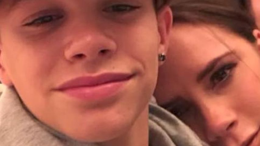 Romeo und Victoria Beckham