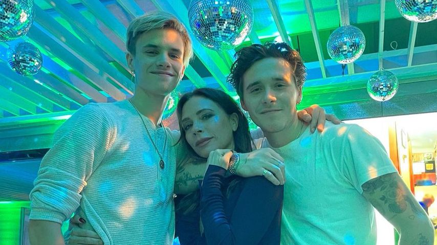 Romeo, Victoria und Brooklyn Beckham