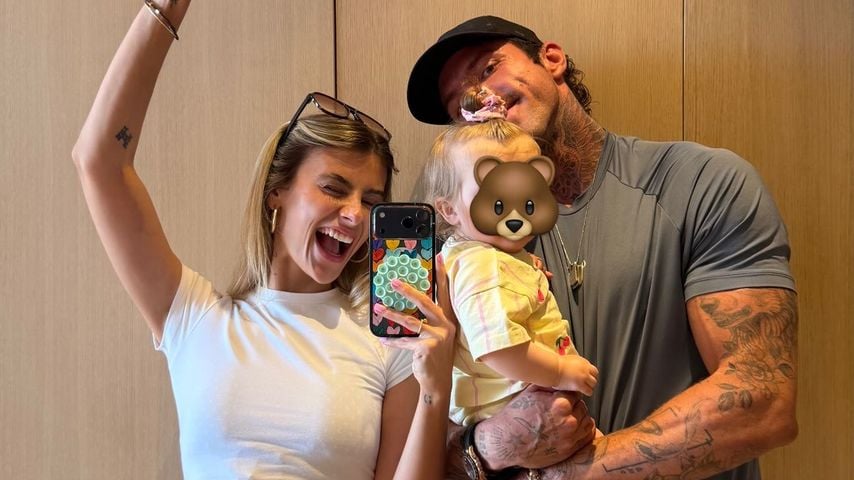 Romina Palm und Christian Wolf mit ihrer Tochter Hazel, Juni 2026