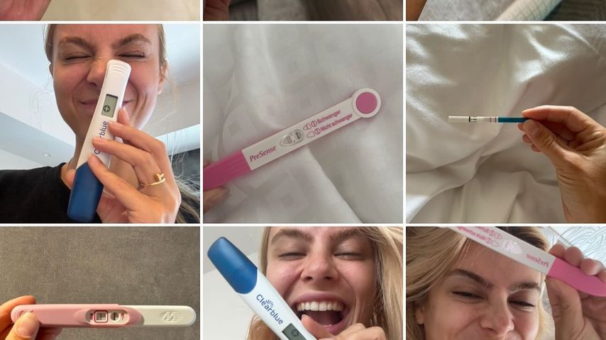 Romina Palm zeigt ihre Schwangerschaftstests auf Insta