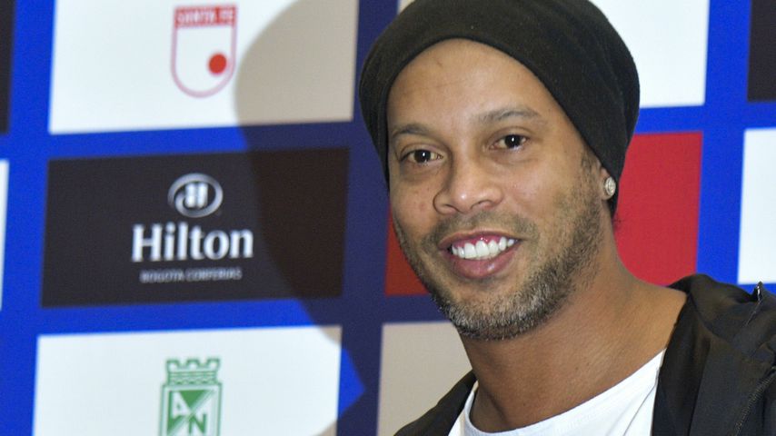 Ronaldinho bei einer Pressekonferenz in Bogota im Oktober 2019