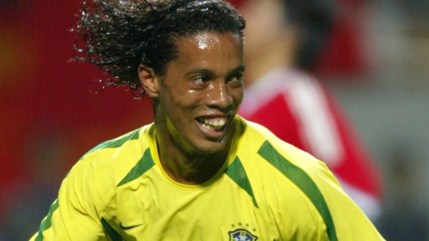 Ronaldinho bei der WM in Korea im Juni 2002