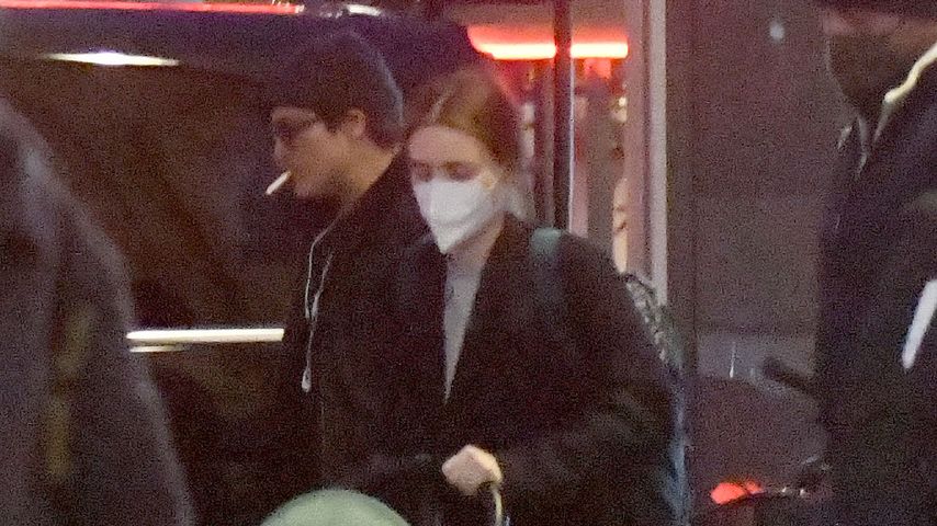 Rooney Mara und Joaquin Phoenix mit ihrem Sohn River im Januar 2022