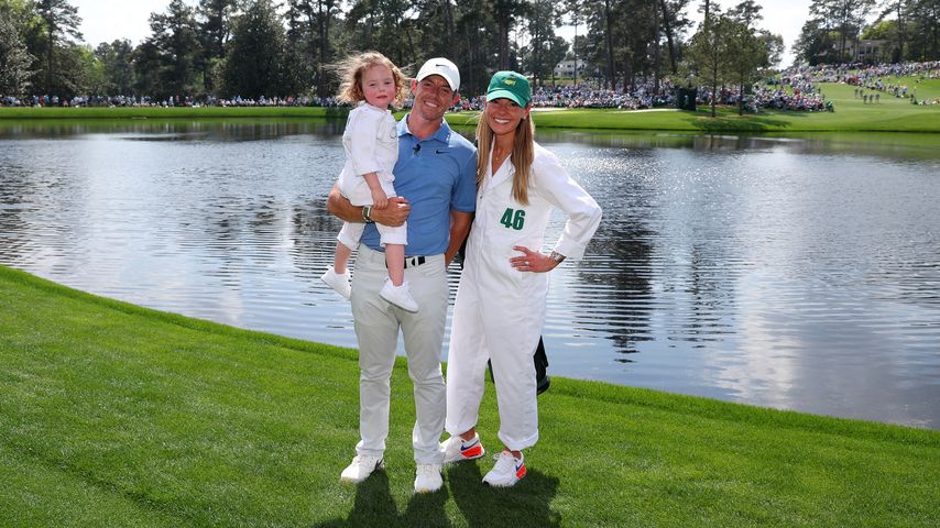 Golfer Rory Mcllroy mit Ehefrau Erica Stoll und Tochter Poppy