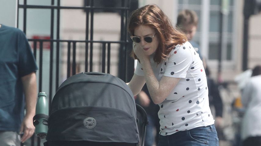 Rose Leslie mit Baby in London