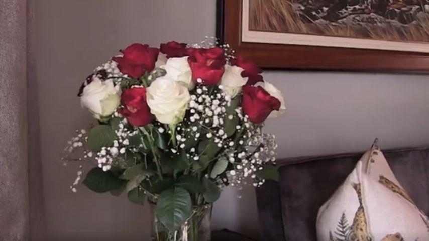 Rosen in der Suite von David und Nicole