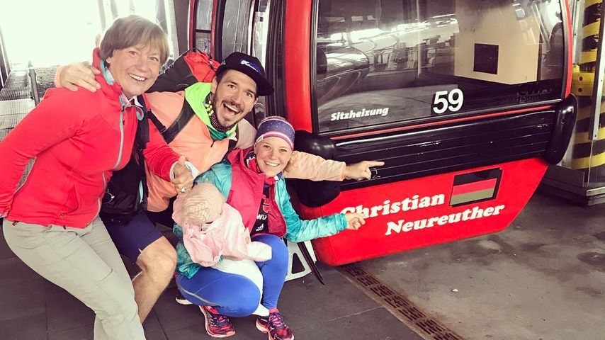 Rosi Mittermaier mit Felix, Miriam und Mathilda Neureuther
