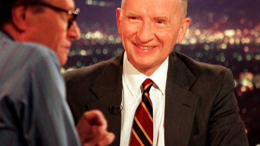 Ross Perot bei der TV-Show "Larry King Live" im März 1996