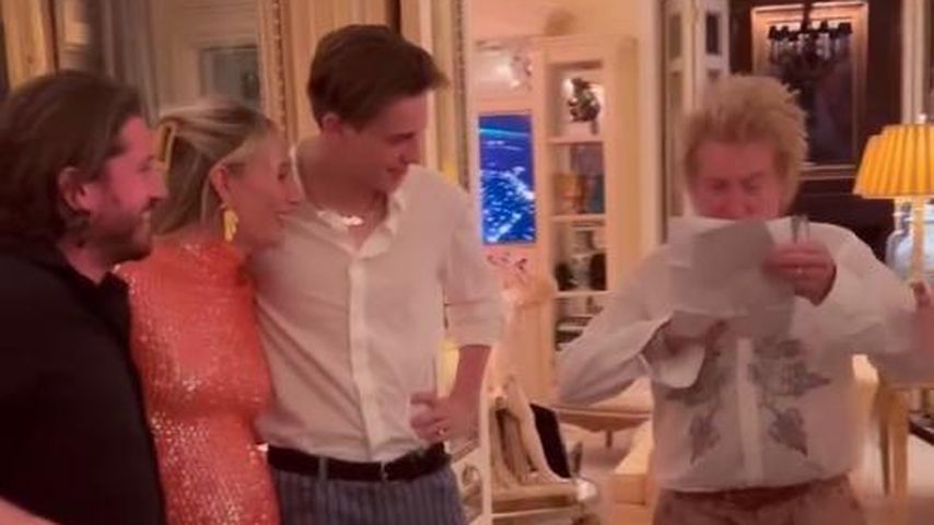 Ruby Stewart und ihre Familie bei der Gender-Reveal-Party