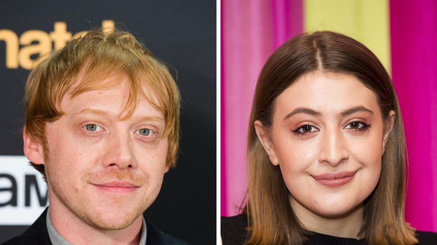 Rupert Grint und Georgina beim Spaziergang mit Baby Goldie