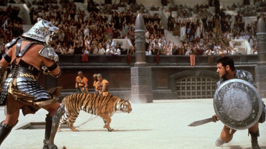 Russell Crowe bei einer "Gladiator"-Kampfszene