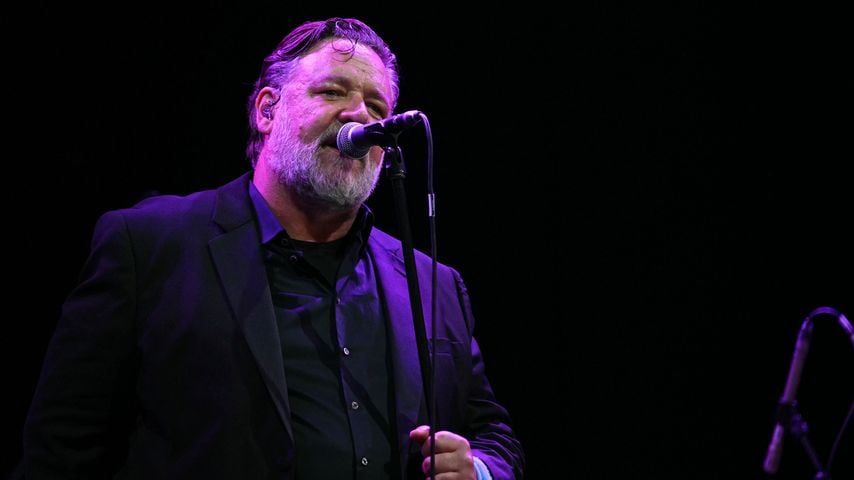 Russell Crowe beim Glastonbury Festival im Juni 2024