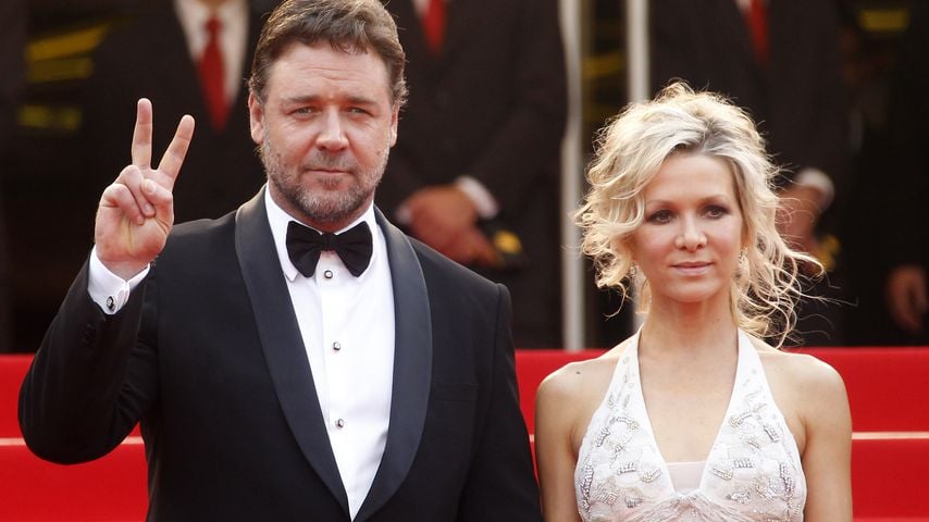 Russell Crowe und Danielle Spencer bei den Cannes Film Festspielen 2010