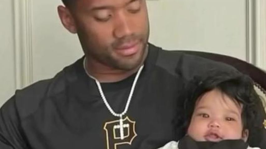 Russell Wilson, Sportler, mit seiner Tochter Amora