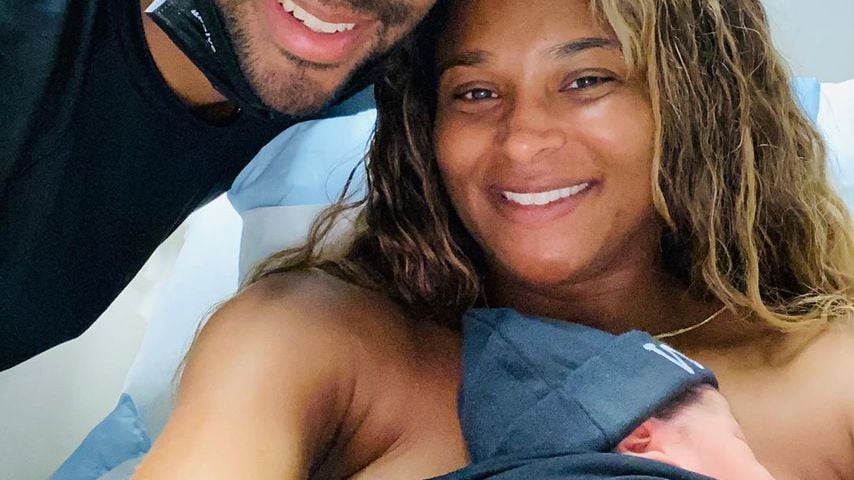 Russell Wilson und Ciara mit ihrem Baby Win