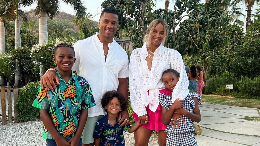 Russell Wilson und Ciara mit ihren Kindern