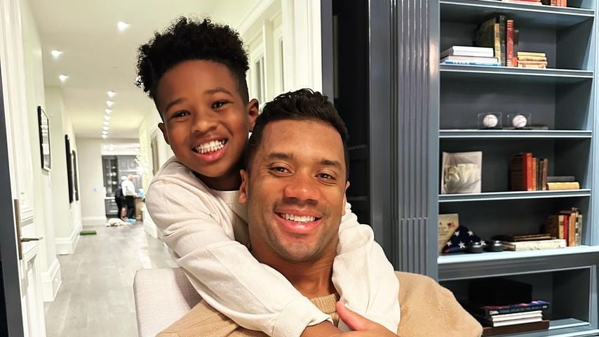 Russell Wilson gemeinsam mit Stiefsohn Future