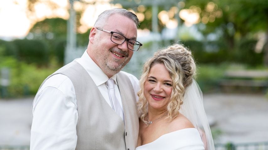 Ryan Bank und Sandra Köhldorfer während ihrer Hochzeit im August 2025