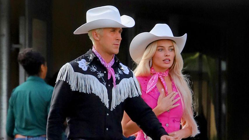 Ryan Gosling und Margot Robbie am Set von "Barbie"